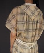 コットンシースルーチェック　ワンピース