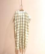 コットンシースルーチェック　ワンピース