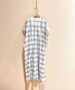 コットンシースルーチェック　ワンピース