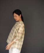 コットンシースルーチェック　プルオーバー