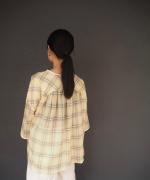 コットンシースルーチェック　プルオーバー