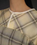 コットンシースルーチェック　プルオーバー