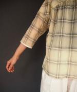 コットンシースルーチェック　プルオーバー