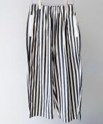 コットンリネンワッシャー無地&ストライプ　パンツ