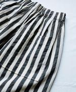 コットンリネンワッシャー無地&ストライプ　パンツ