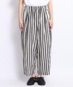 コットンリネンワッシャー無地&ストライプ　パンツ