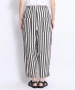 コットンリネンワッシャー無地&ストライプ　パンツ