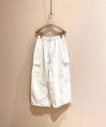 コットンリネンスラブデニム　カーゴパンツ