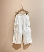 コットンリネンスラブデニム　カーゴパンツ