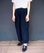 コットンリネンスラブデニム　カーゴパンツ
