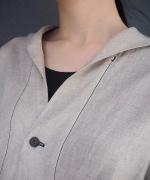 60sフレンチリネンキャンバスワッシャー　セーラーブラウス