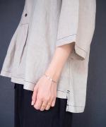 60sフレンチリネンキャンバスワッシャー　セーラーブラウス