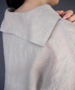 60sフレンチリネンキャンバスワッシャー　セーラーブラウス