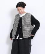 リネンキルト 中綿ベスト