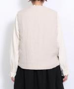 リネンキルト 中綿ベスト