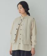 リネンキルト 中綿ベスト