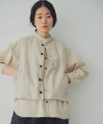 リネンキルト 中綿ベスト