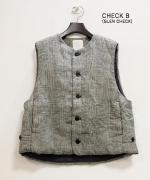 リネンキルト 中綿ベスト
