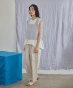 25/-リネン カーゴパンツ