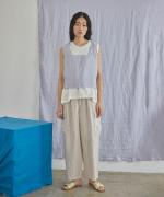 25/-リネン カーゴパンツ