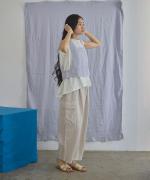 25/-リネン カーゴパンツ