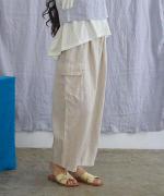 25/-リネン カーゴパンツ