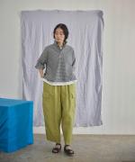 C/Lワッシャーチェック&ストライプ ポロシャツ