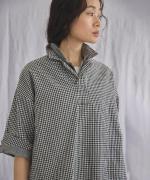 C/Lワッシャーチェック&ストライプ ポロシャツ