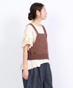 綿麻スラブデニム ベスト