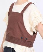 綿麻スラブデニム ベスト