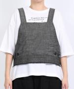 綿麻スラブデニム ベスト