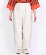 綿麻スラブデニム ラインステッチパンツ