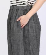 綿麻スラブデニム ラインステッチパンツ