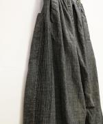 綿麻スラブデニム ラインステッチパンツ