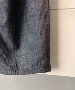 綿麻スラブデニム ラインステッチパンツ