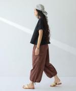 綿麻スラブデニム カーゴパンツ