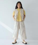 綿麻スラブデニム カーゴパンツ