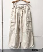 綿麻スラブデニム カーゴパンツ