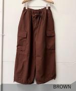 綿麻スラブデニム カーゴパンツ