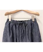 綿麻スラブデニム カーゴパンツ