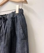 綿麻スラブデニム カーゴパンツ