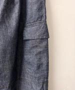 綿麻スラブデニム カーゴパンツ