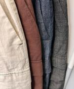 綿麻スラブデニム カーゴパンツ