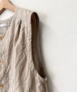 綿麻ダンプストライプ　ベスト