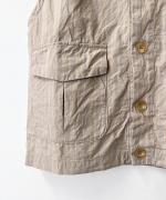 綿麻ダンプストライプ　ベスト