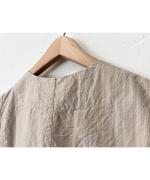 綿麻ダンプストライプ　ベスト