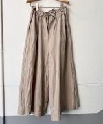 綿麻ダンプストライプ　ワイドパンツ