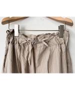 綿麻ダンプストライプ　ワイドパンツ