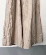 綿麻ダンプストライプ　ワイドパンツ