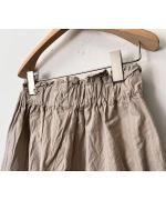 綿麻ダンプストライプ　ワイドパンツ